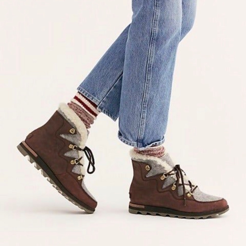Sorel
Women's Sneakchic Alpine Holiday Shearling Waterproof Cold-Weather Boots